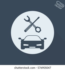 service vehicle vector icon