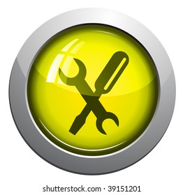 service, web vector glossy icon