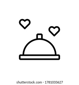 Service, wedding dinner icon. Simple line, outline vector elements of marriage icons for ui and ux, website or mobile application