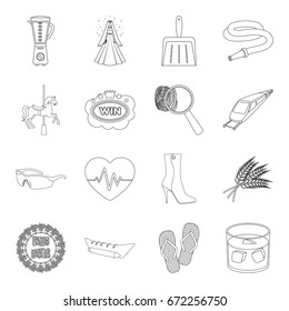 service, wedding, transport and other web icon in outline style.police, travel, ecology icons in set collection.