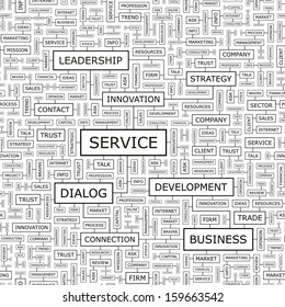 SERVICE. Word cloud concept illustration. Wordcloud collage. Vector illustration. 