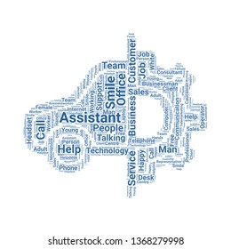 service word cloud. tag cloud about service