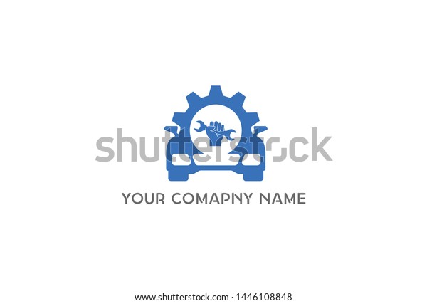 Service work, repair label\
or logo. Tools concept. Vector illustration. Isolated on white\
background.