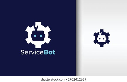 ServiceBot AI Robot Tech Support Logo