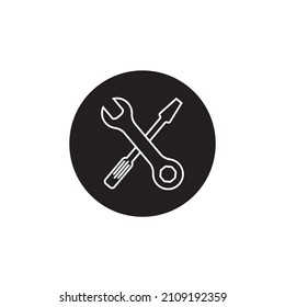 service,mechanic icon vector sign symbol isolated