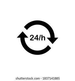 Services 24 hours icon, customer service, call center support