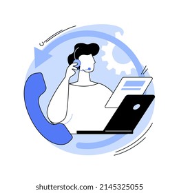 Services abstract concept vector illustration. Corporate website menu bar, products and services landing page, administrator panel links, website design, web development, CMS abstract metaphor.