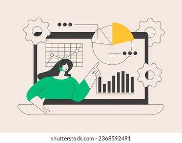 Services abstract concept vector illustration. Corporate website menu bar, products and services landing page, administrator panel links, website design, web development, CMS abstract metaphor.