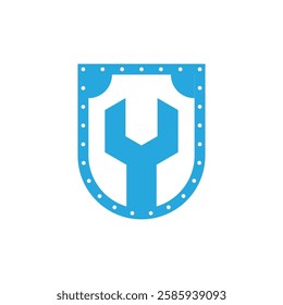 services crest emblem logo icon design illustration