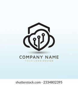 IT services firm vector logo design