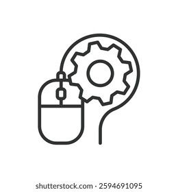 IT Services, icon in line design. IT services, technology, support, network, security, maintenance, solutions on white background vector. IT Services, editable stroke icon