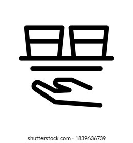 Dienstsymbol oder Logo einzeln auf Zeichen, Vektorgrafik - hochwertige Vektorsymbole mit schwarzem Hintergrund
