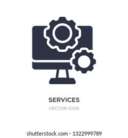 services icon on white background. Simple element illustration from Technology concept. services sign icon symbol design.