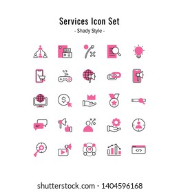 services icon set. services icons vector. modern icon style design