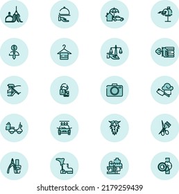 Services icon set, illustration, vector on a white background.