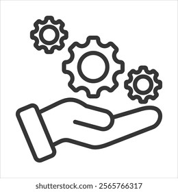 Services Icon Vector Illustration Outline Style