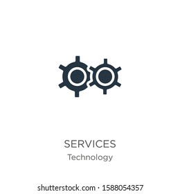 Services icon vector. Trendy flat services icon from technology collection isolated on white background. Vector illustration can be used for web and mobile graphic design, logo, eps10