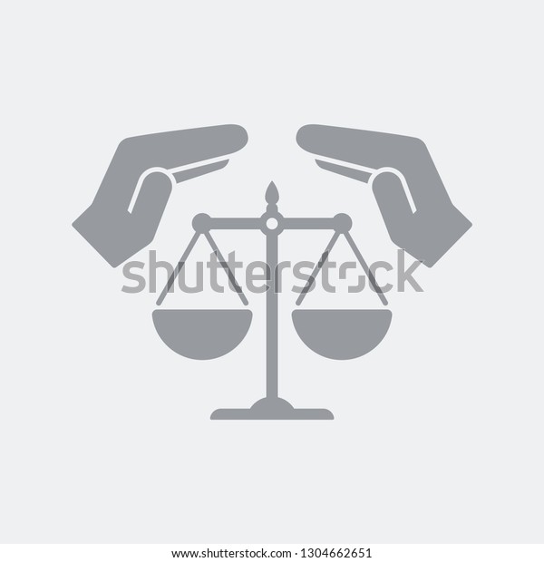 Services for legal\
protection - Flat and isolated vector illustration icon with\
minimal and modern\
design