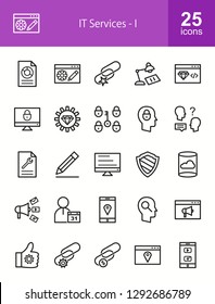 IT Services Line Icons