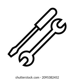 Services line isolated vector icon can be easily modified and edit

