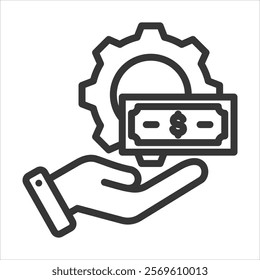 Services Outline Icon Vector Illustration