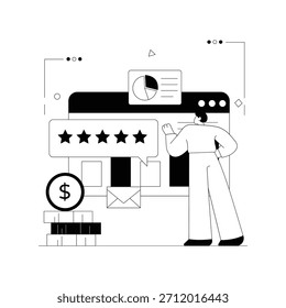 Servicios Revisión Vector Esquema Ilustración Archivo EPS 10