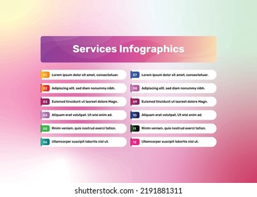 Services Type Infographic Design Templete.