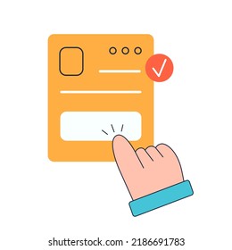 Icono del sitio web de servicios - ilustración del negocio de registro en línea