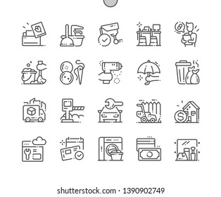 Services Well-crafted Pixel Perfect Vector Thin Line Icons 30 2x Grid for Web Graphics and Apps. Simple Minimal Pictogram