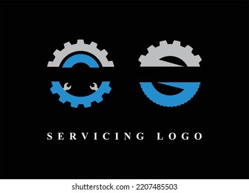 servicing logo design icon . illustrator vector file.