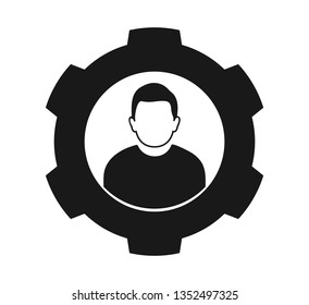 Servicing Man Icon. Flat style vector EPS.