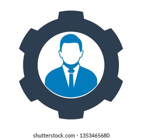 Servicing Man Icon. Flat style vector EPS.