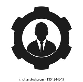 Servicing Man Icon. Flat style vector EPS.