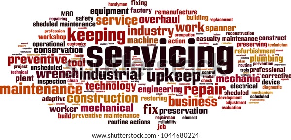 Servicing Word Cloud Concept Vector Illustration Stock Vector (Royalty ...