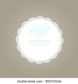 serviette lace feather background