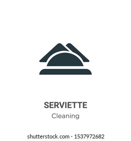 Serviette vector icon on white background. Flat vector serviette icon symbol sign from modern cleaning collection for mobile concept and web apps design.