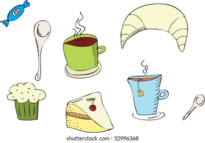serving candy cherry brown cream fruit pastry chocolate coffee harvest cake icing food object set caramel art tan tea series caricature nurture painting graphic funnel picture science tasteful good co