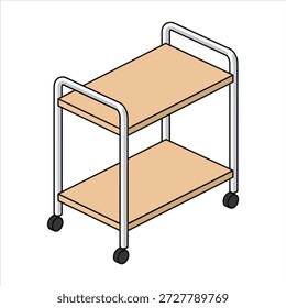 Servierwagen Illustration Vektordesign