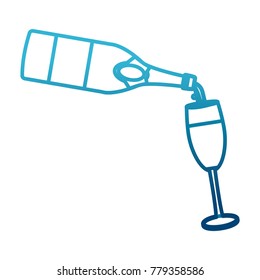 serving champagne on cup