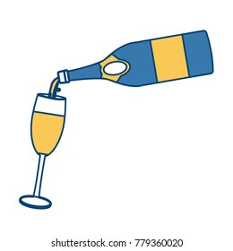 serving champagne on cup