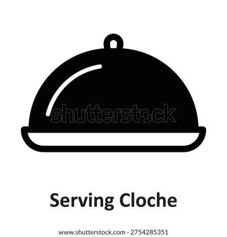 Serving Cloche Vector Icon which can easily modify or edit

