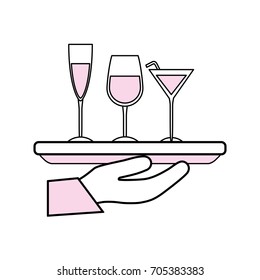 Serving cocktails symbol
