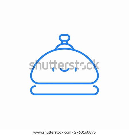 serving dish with cloche icon sign vector