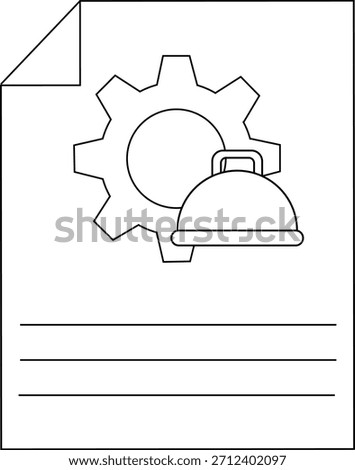 Serving Dish Cover Icon Cloche Food Service Equipment Vector