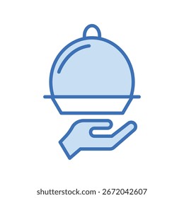 serving dish duotone line icon , vector, pixel perfect, illustrator file 