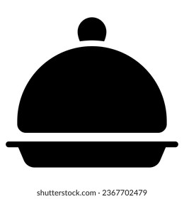 serving dish icon with glyph style. Suitable for website design, logo, app, UI and ETC.