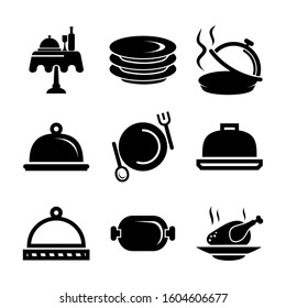 Serving Dish icon isolated sign symbol vector illustration - Collection of high quality black style vector icons
