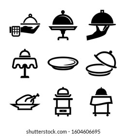 Serving Dish icon isolated sign symbol vector illustration - Collection of high quality black style vector icons

