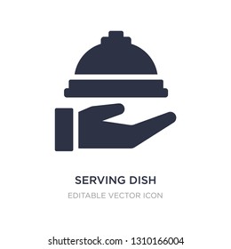 serving dish icon on white background. Simple element illustration from Food concept. serving dish icon symbol design.