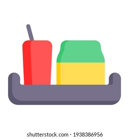 Serving dish icon with outline style and pixel perfect base. Suitable for website design, logo, app and UI.